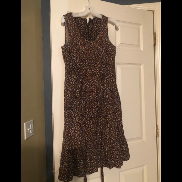 Vintage brown floral dress - Picture 1 of 2